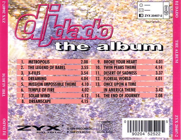 DJ Dado - The Album (CD, Album) - Image 2