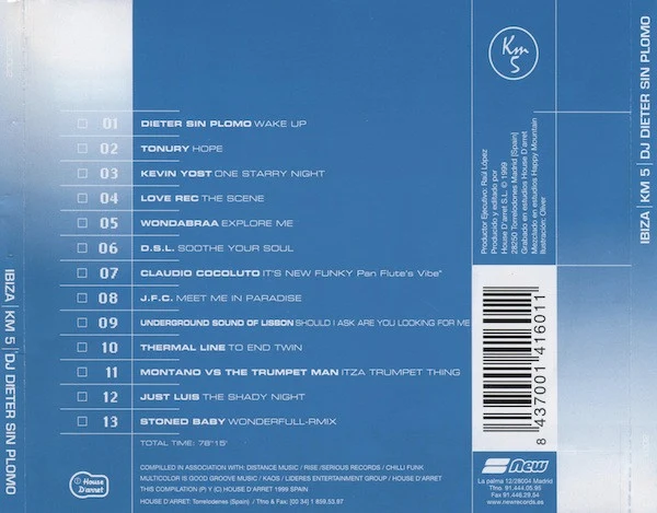 DJ Dieter Sin Plomo* - KM5 Ibiza (CD, Mixed) - Image 2