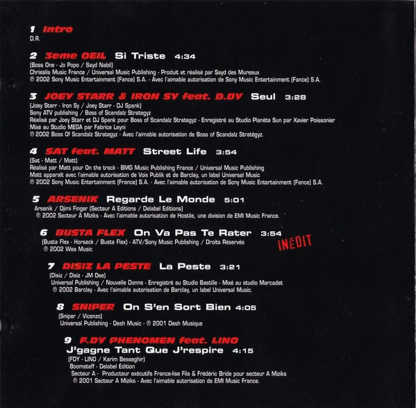 DJ James - Opération Rap (CD, Comp, Mixed) - Image 5