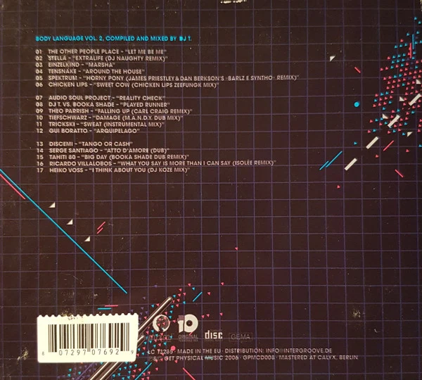DJ T. - Body Language Vol. 2 (CD, Comp, Mixed) - Image 2