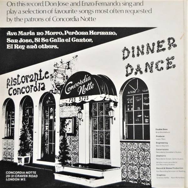 Don Jose (6), Enzo Fernando - Night Out At The Concordia Notte (LP, Album) - Image 2