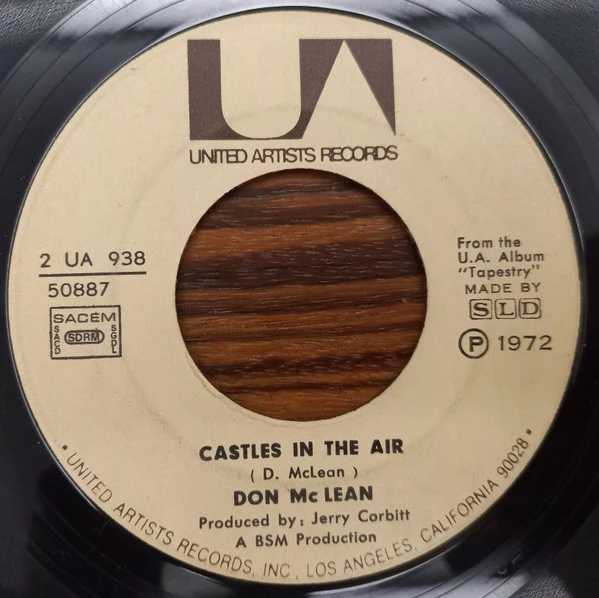 Don McLean - Vincent / Castles In The Air (7", Single, San) - Image 2