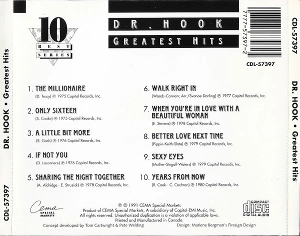 Dr. Hook - Greatest Hits (CD, Comp) - Image 3