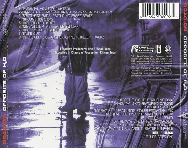 Drag-On - Opposite Of H2O (CD, Album) - Image 4