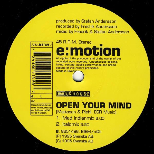 E:Motion - Open Your Mind (12") - Image 2