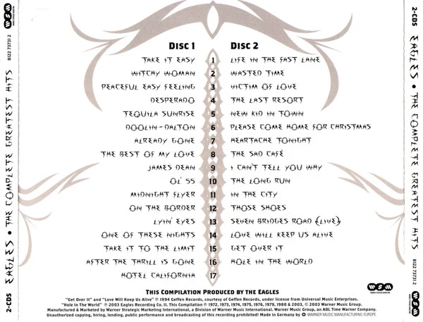 Eagles - The Complete Greatest Hits (2xCD, Comp, RM) - Image 4