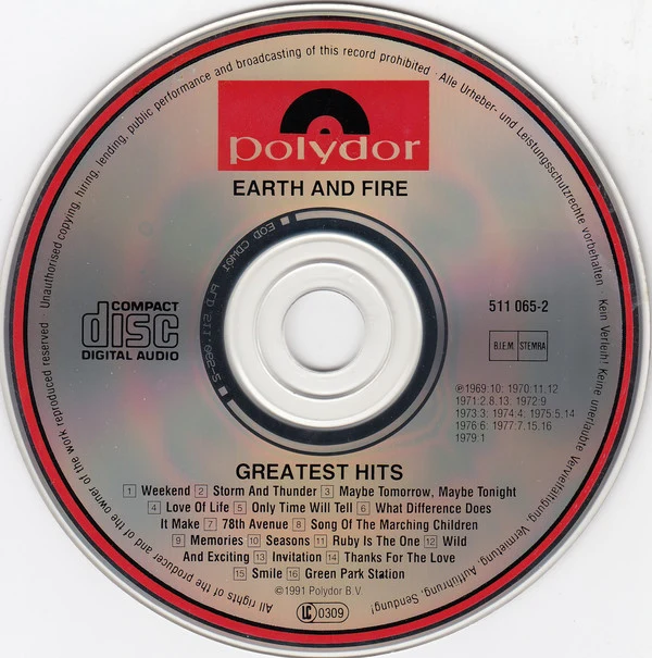 Earth & Fire* - Greatest Hits (CD, Comp) - Image 3