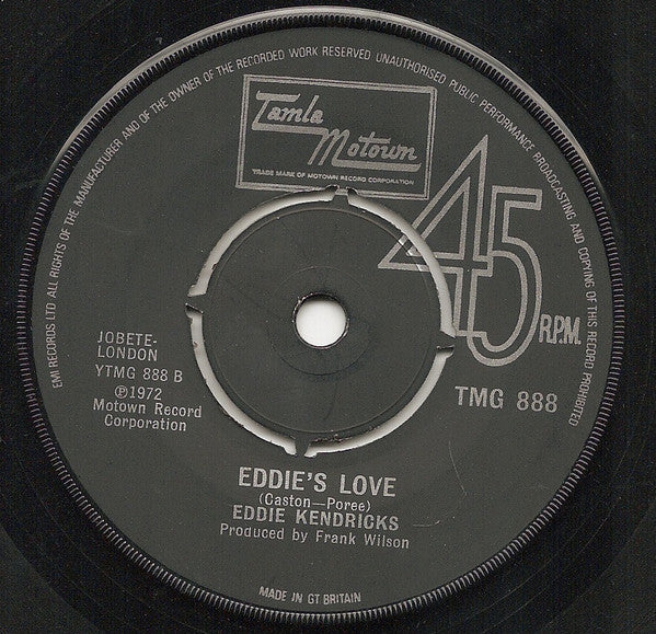 Eddie Kendricks - Boogie Down (7", Single) - Image 2
