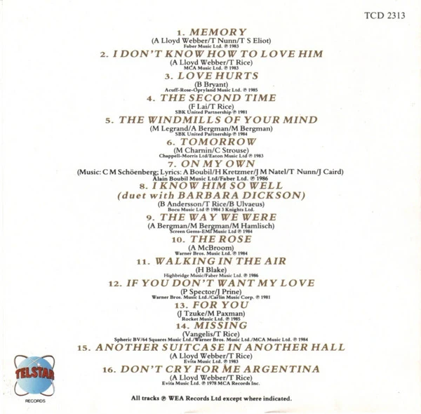 Elaine Paige - The Best Of Elaine Paige - Memories (CD, Comp) - Image 2