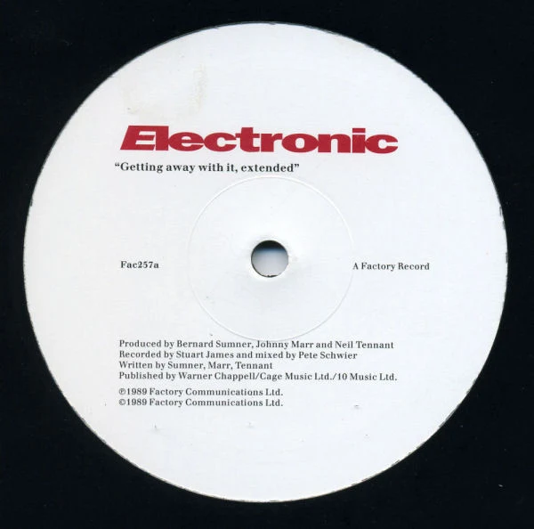 Electronic - Getting Away With It... (12", Single) - Image 3