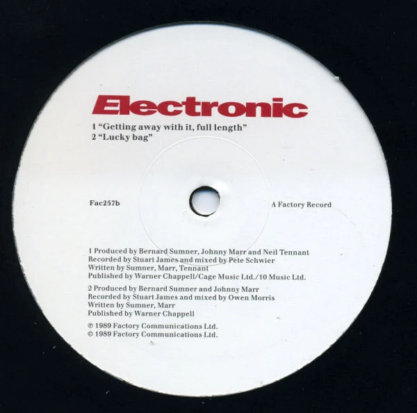 Electronic - Getting Away With It... (12", Single) - Image 4