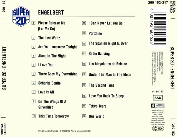 Engelbert Humperdinck - Super 20 (CD, Comp) - Image 2