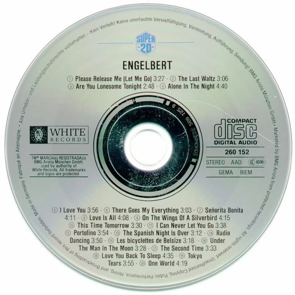 Engelbert Humperdinck - Super 20 (CD, Comp) - Image 3