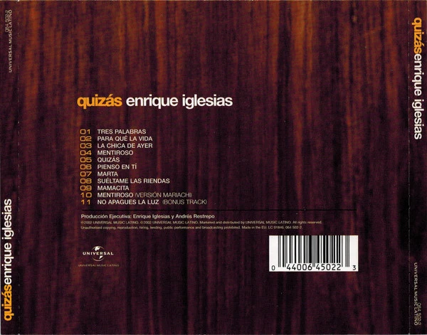 Enrique Iglesias - Quizás (Ltd, S/Edition + CD, Album + DVD-V) - Image 2