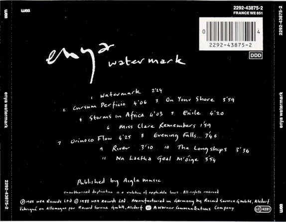 Enya - Watermark (CD, Album, RE) - Image 2