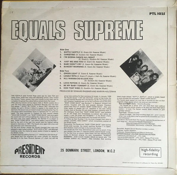 Equals* - Equals Supreme (LP, Album) - Image 2
