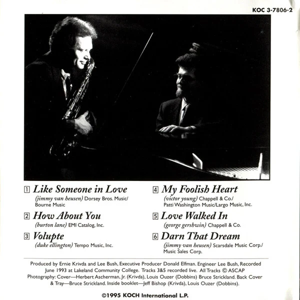 Ernie Krivda, Bill Dobbins - The Art Of The Ballad (CD, Album) - Image 2