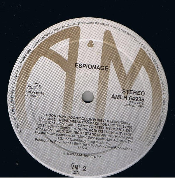 Espionage  - Espionage (LP, Album) - Image 4