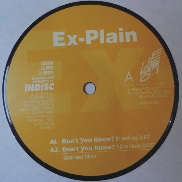 Ex-Plain - Don't You Know? (12") - Image 3