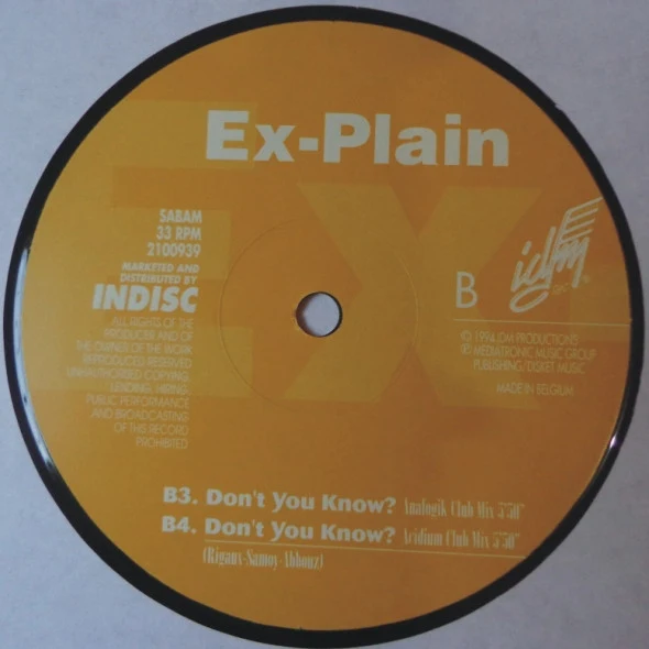 Ex-Plain - Don't You Know? (12") - Image 4