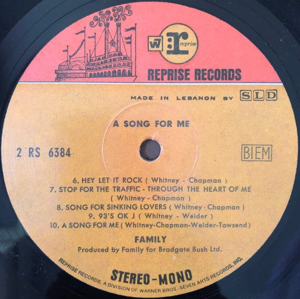 Family  - A Song For Me (LP, Album) - Image 4