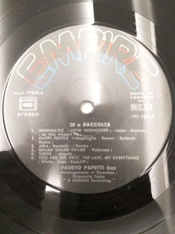 Fausto Papetti - 20ª  Raccolta (LP, Album) - Image 3
