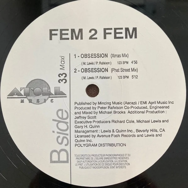 Fem 2 Fem - Obsession (12") - Image 3