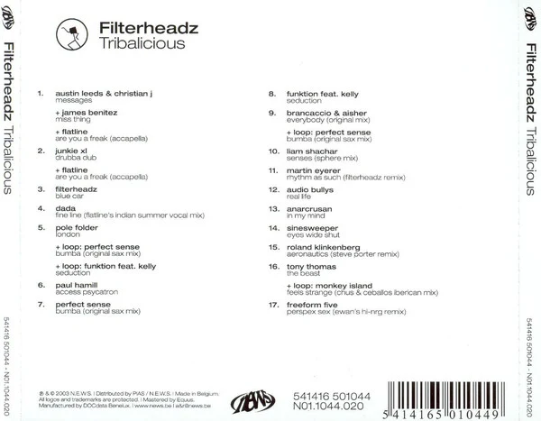 Filterheadz - Tribalicious (CD, Comp, Mixed) - Image 2