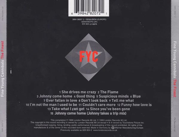 Fine Young Cannibals - The Finest (CD, Comp, RE) - Image 2