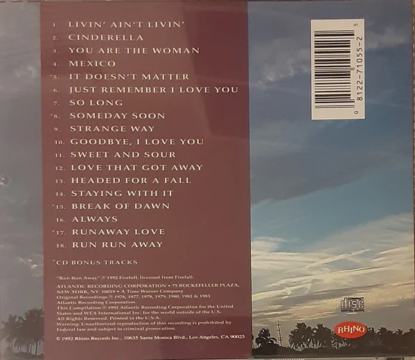 Firefall - Greatest Hits (CD, Comp, RM) - Image 2