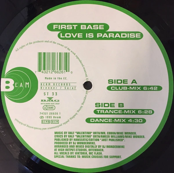 First Base - Love Is Paradise (12")