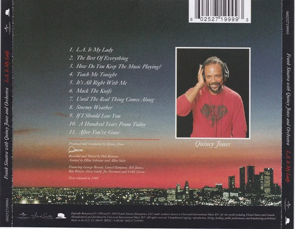 Frank Sinatra With Quincy Jones And Orchestra* - L.A. Is My Lady (CD, Album, RE, RM) - Image 2