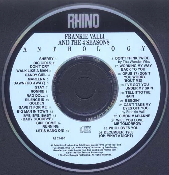 Frankie Valli And The 4 Seasons* - Anthology (CD, Comp, RM, RP) - Image 3