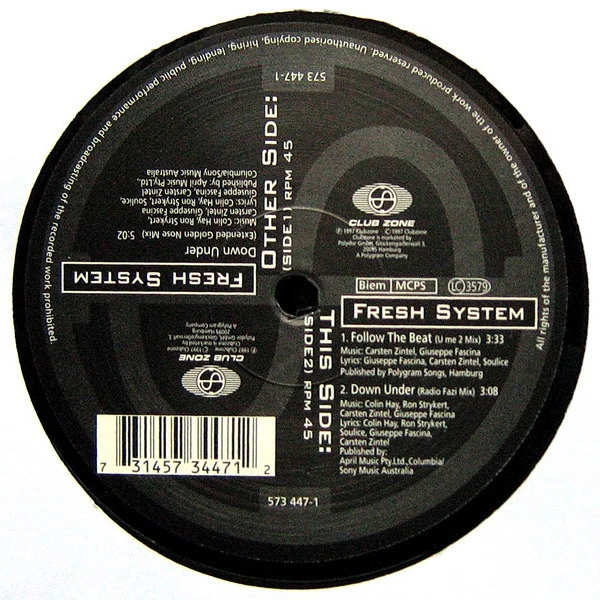 Fresh System - Down Under (12", Maxi)
