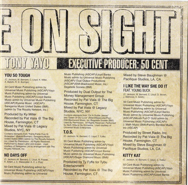 G Unit* - T.O.S.: Terminate On Sight (CD, Album) - Image 5