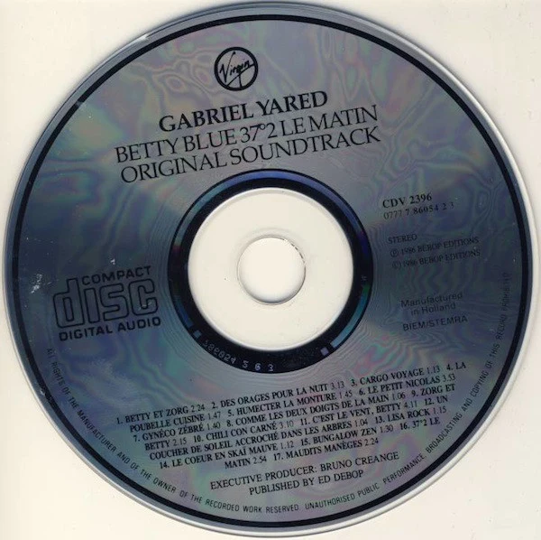 Gabriel Yared - Betty Blue (37°2 Le Matin) (CD, Album, RE) - Image 3