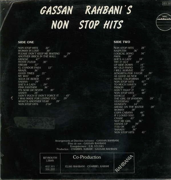 Gassan Rahbani* With Pascale* - Gassan Rahbani's Non Stop Hits (LP) - Image 2