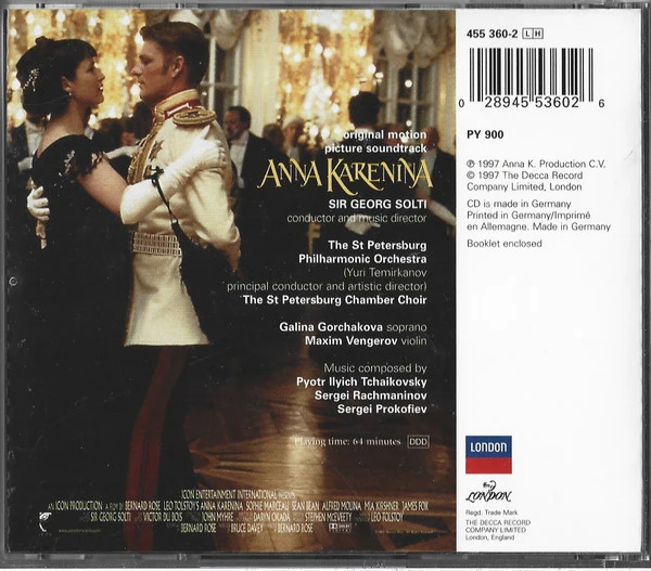 Georg Solti - Leo Tolstoy's - Anna Karenina (Music From And Inspired By The Motion Picture) (CD, Album) - Image 2