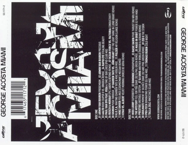George Acosta - Miami (2xCD, Comp, Mixed) - Image 3