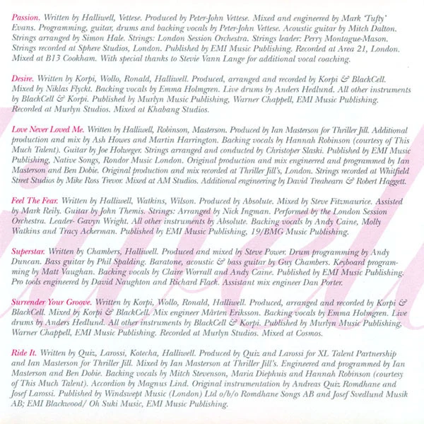 Geri Halliwell - Passion (CD, Album, Copy Prot.) - Image 4