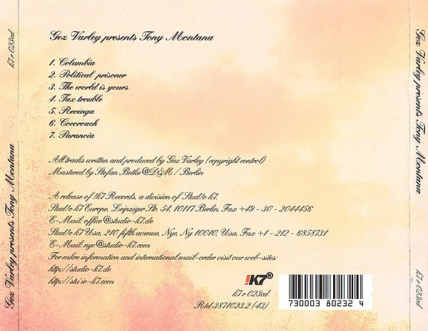 Gez Varley - Gez Varley Presents Tony Montana (CD, Album) - Image 2