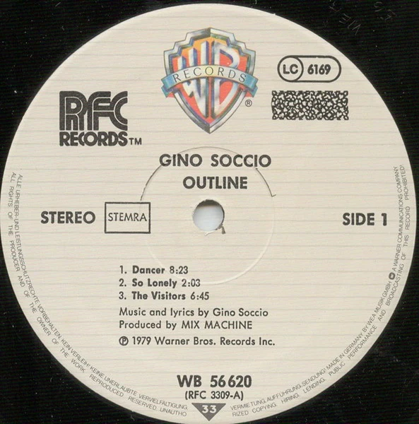 Gino Soccio - Outline (LP, Album) - Image 3