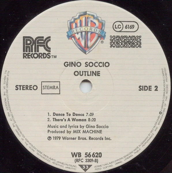 Gino Soccio - Outline (LP, Album) - Image 4