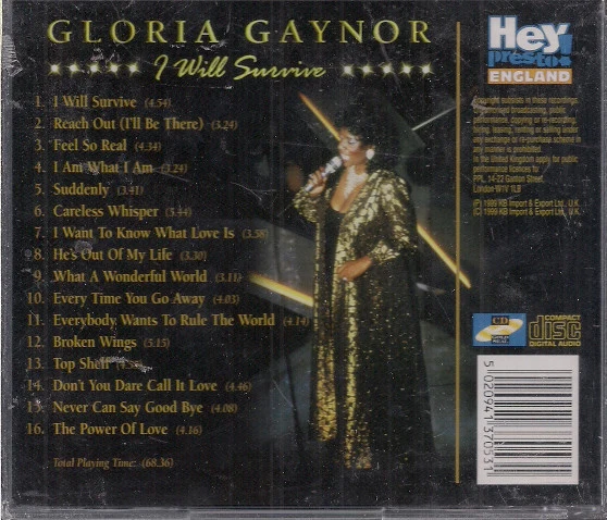 Gloria Gaynor - I Will Survive (CD, Comp) - Image 2