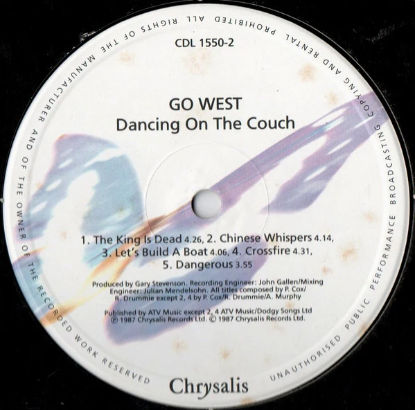 Go West - Dancing On The Couch (LP, Album) - Image 5