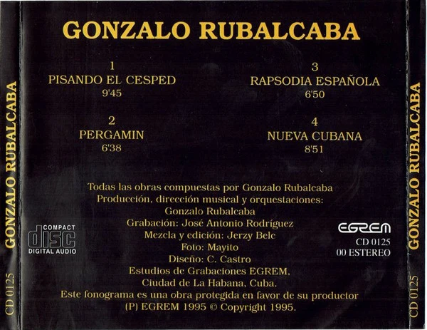 Gonzalo Rubalcaba - Gonzalo Rubalcaba (CD, Album, RE) - Image 3
