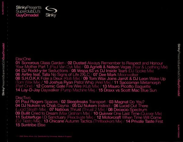 Guy Ornadel - Slinky Presents Superclub DJ's Guy Ornadel (2xCD, Comp, Mixed) - Image 4