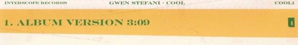 Gwen Stefani - Cool (CD, Single, Promo) - Image 2