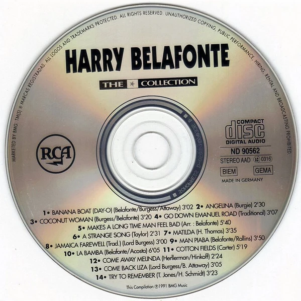 Harry Belafonte - The ★ Collection (CD, Comp) - Image 3