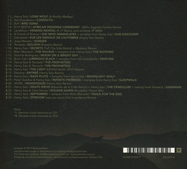 Henry Saiz - Balance Presents Natura Sonoris (2xCD, Mixed, Dig) - Image 3